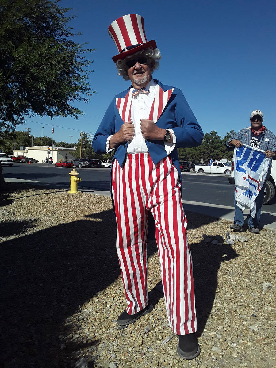 Selwyn Harris/Pahrump Valley Times Clad in classic Uncle Sam attire, a happy Bill Newyear was o ...