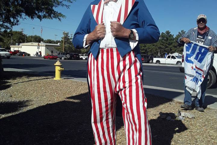 Selwyn Harris/Pahrump Valley Times Clad in classic Uncle Sam attire, a happy Bill Newyear was o ...