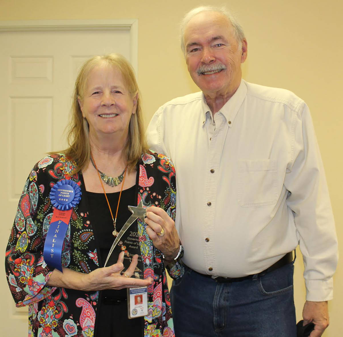 Special to the Pahrump Valley Times CASA Barbara Jorgenson, with her husband Fred, pose for a p ...