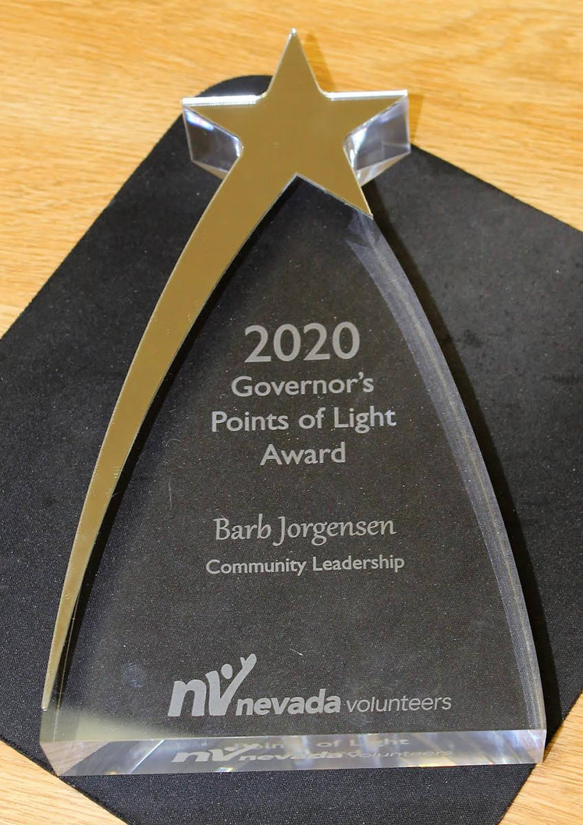 Special to the Pahrump Valley Times The 2020 governor's Points of Light Silver Award for Commun ...