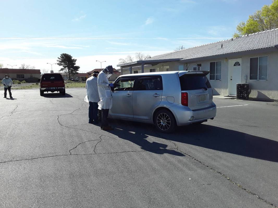 Selwyn Harris/Pahrump Valley Times Taken the morning of Tuesday, March 31, this photo shows doc ...