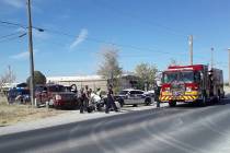 Selwyn Harris/Pahrump Valley Times A 15 year-old boy was arrested and transported to Desert Vie ...