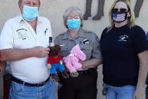 Selwyn Harris/Pahrump Valley Times Nye County Sheriff Sharon Wehrly, center, is joined by Pahru ...