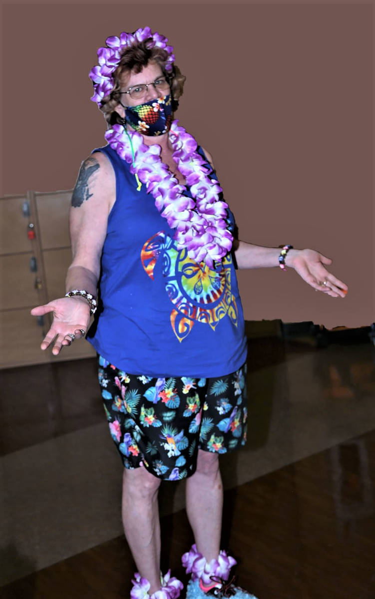 Randy Gulley/Special to the Pahrump Valley Times Marilyn Miller shows off her festive look duri ...
