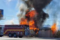 Photo courtesy of Sharon Perales Pahrump fire crews responded to a structure fire along Highway ...