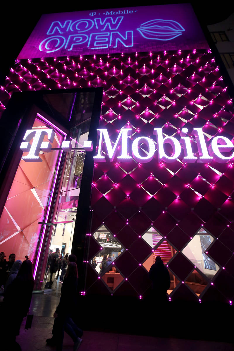 K.M. Cannon Las Vegas Review-Journal The T-Mobile store on the Strip on opening night Thursday, ...