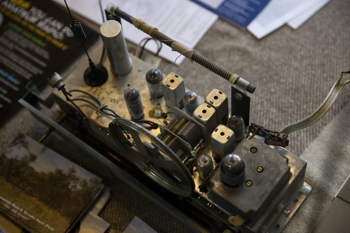 Erik Verduzco/Las Vegas Review-Journal A radio from the late 1940s on display during Radio Day, ...