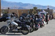 Special to the Pahrump Valley Times Bikes are shown lined up at the VFW Post #10054 in Pahrump ...