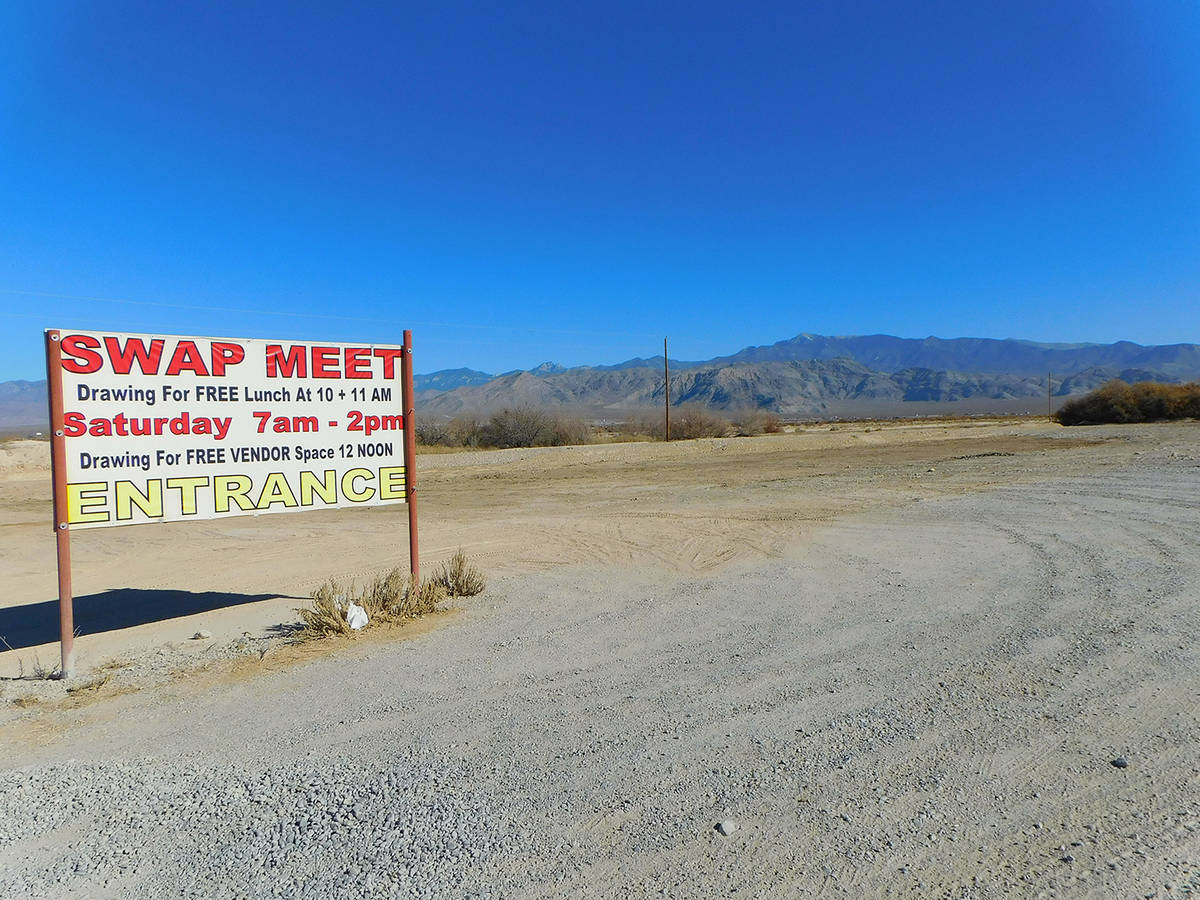 Robin Hebrock/Pahrump Valley Times The bare dirt that surrounds the Swap Meet grounds at the VF ...