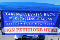 Robin Hebrock/Pahrump Valley Times Battle Born Patriots' attempt to recall Nevada Gov. Steve Si ...