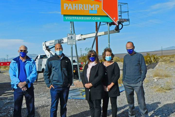 Robin Hebrock/Pahrump Valley Times From left to right are Nye County Commission Chairman John K ...