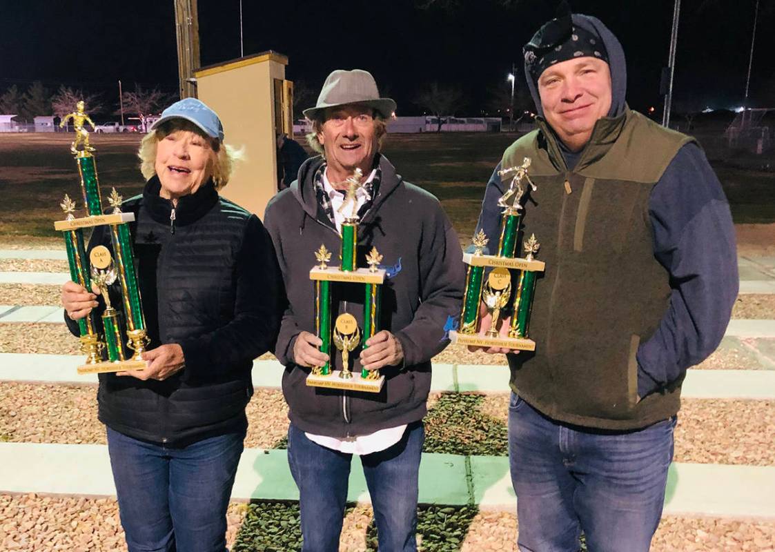 Lathan Dilger/Special to the Pahrump Valley Times From left, tournament champion Ellie Miller, ...