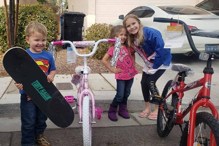 Special to the Pahrump Valley Times Pahrump youth Avery Sampson, at right, is on a mission to p ...