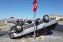 Selwyn Harris/Pahrump Valley Times One person was transported to Desert View Hospital followin ...