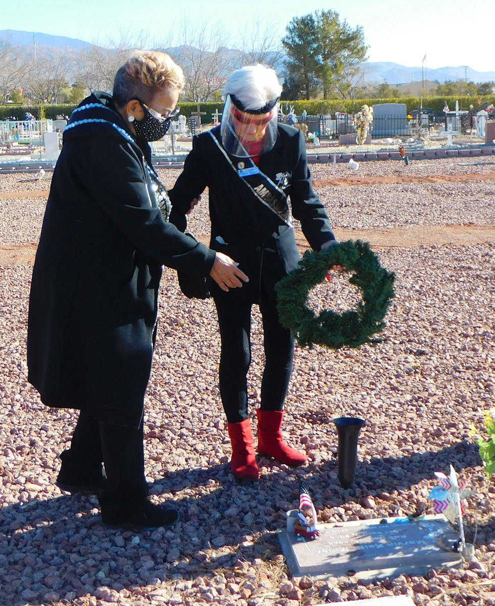 Robin Hebrock/Pahrump Valley Times Nevada Silver Tappers founder B.J. Hetrick-Irwin, right, and ...