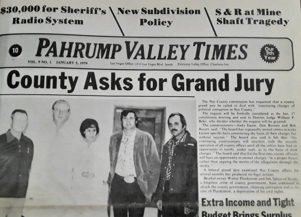 Selwyn Harris/Pahrump Valley Times The first issues of the newspaper