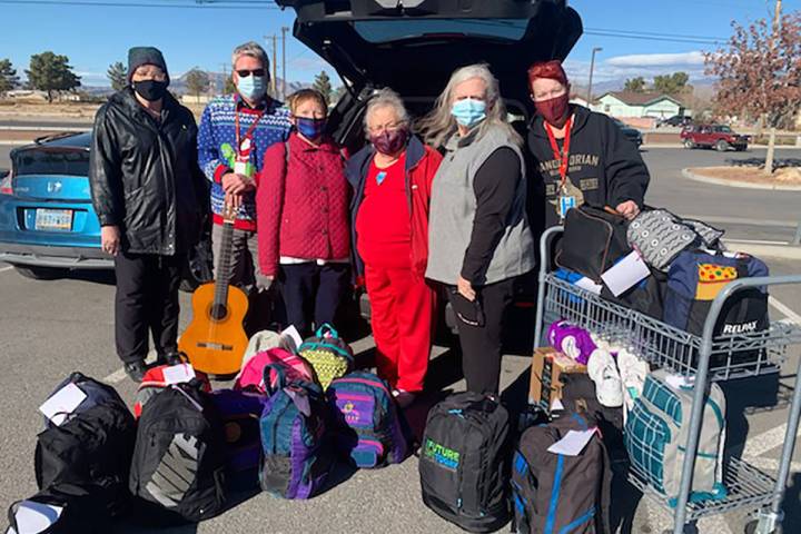 Rose Humbert/Special to the Pahrump Valley Times Pahrump Springs Chapter DAR members and Pahrum ...