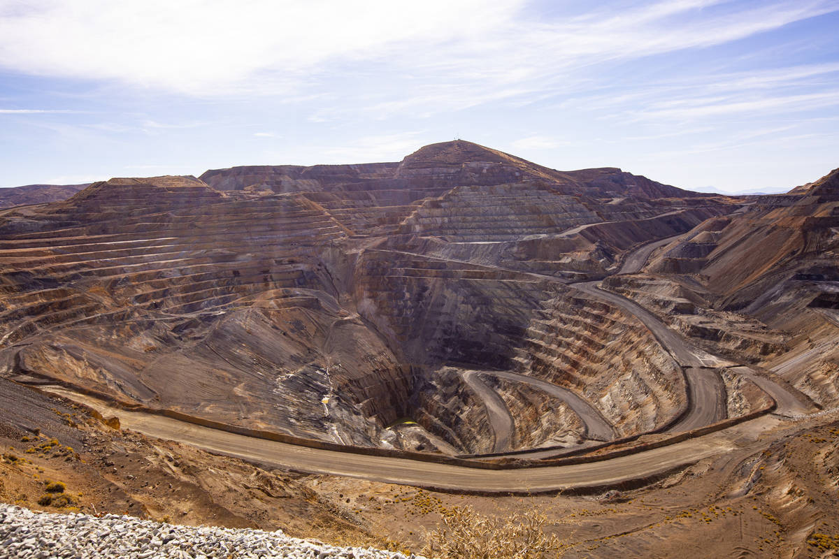 Chase Stevens/Las Vegas Review-Journal A view of an open pit mine at Nevada Gold Mines' Carlin ...