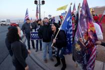 K.M. Cannon/Las Vegas Review-Journal Supporters of President Donald Trump argue with supporters ...