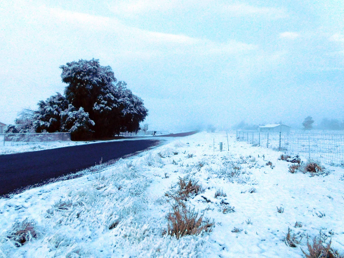 Winter weather leaves Pahrump blanketed in snow Pahrump Valley Times
