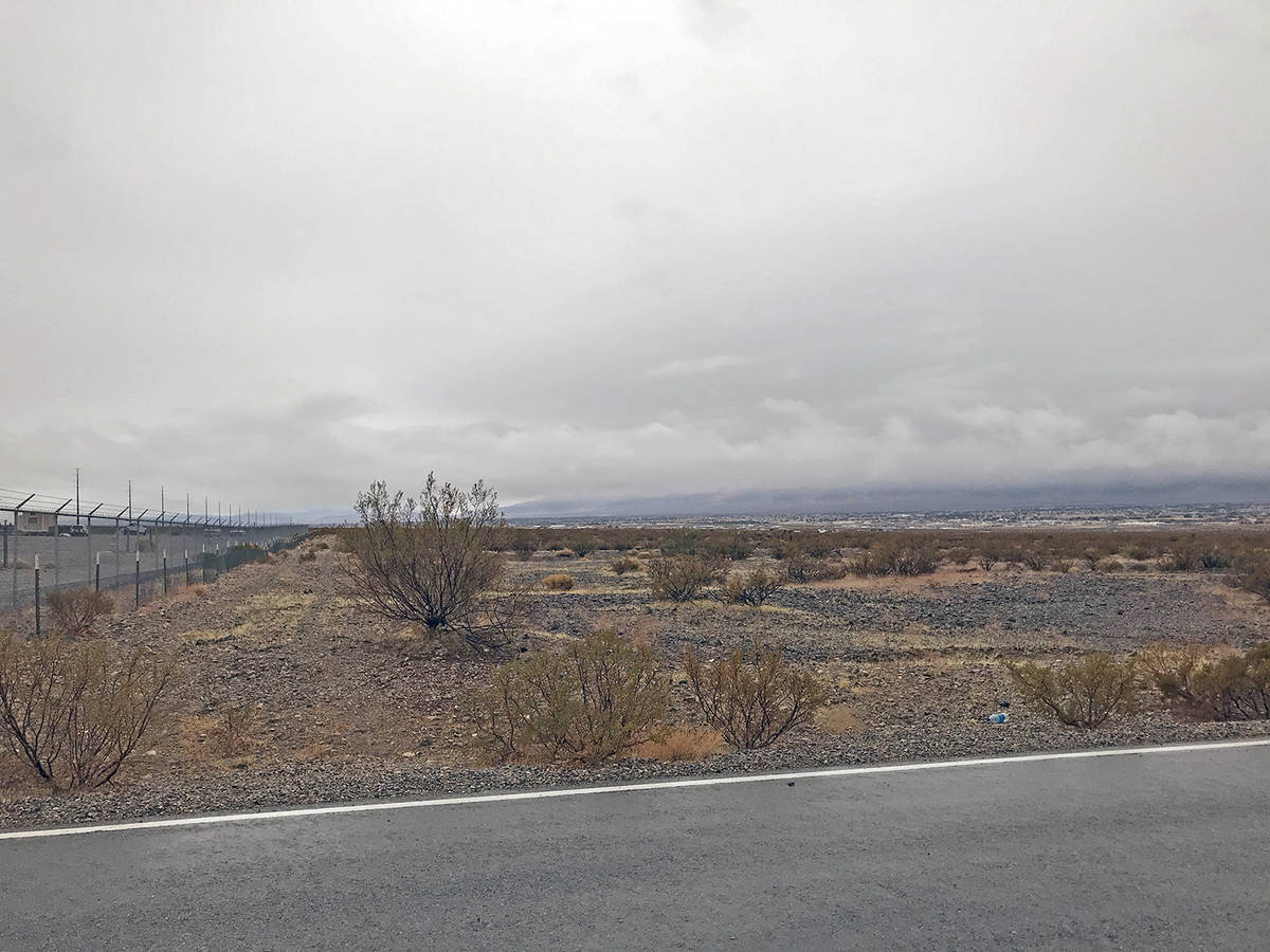Robin Hebrock/Pahrump Valley Times The bare land adjacent to the Nye County Sheriff's Office's ...