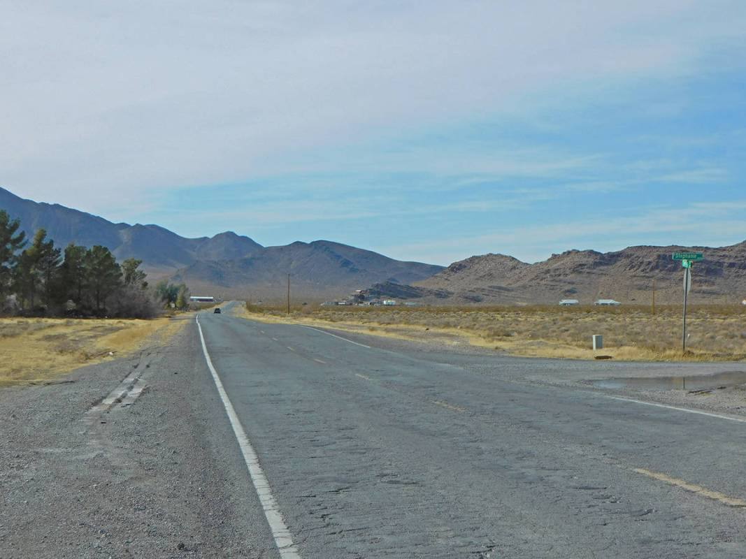 Robin Hebrock/Pahrump Valley Times This photo shows Bell Vista Avenue near Stephanie Road. Just ...