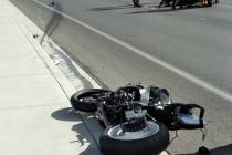 Selwyn Harris/Pahrump Valley Times The rider of a motorcycle was transported by Mercy Air to UM ...
