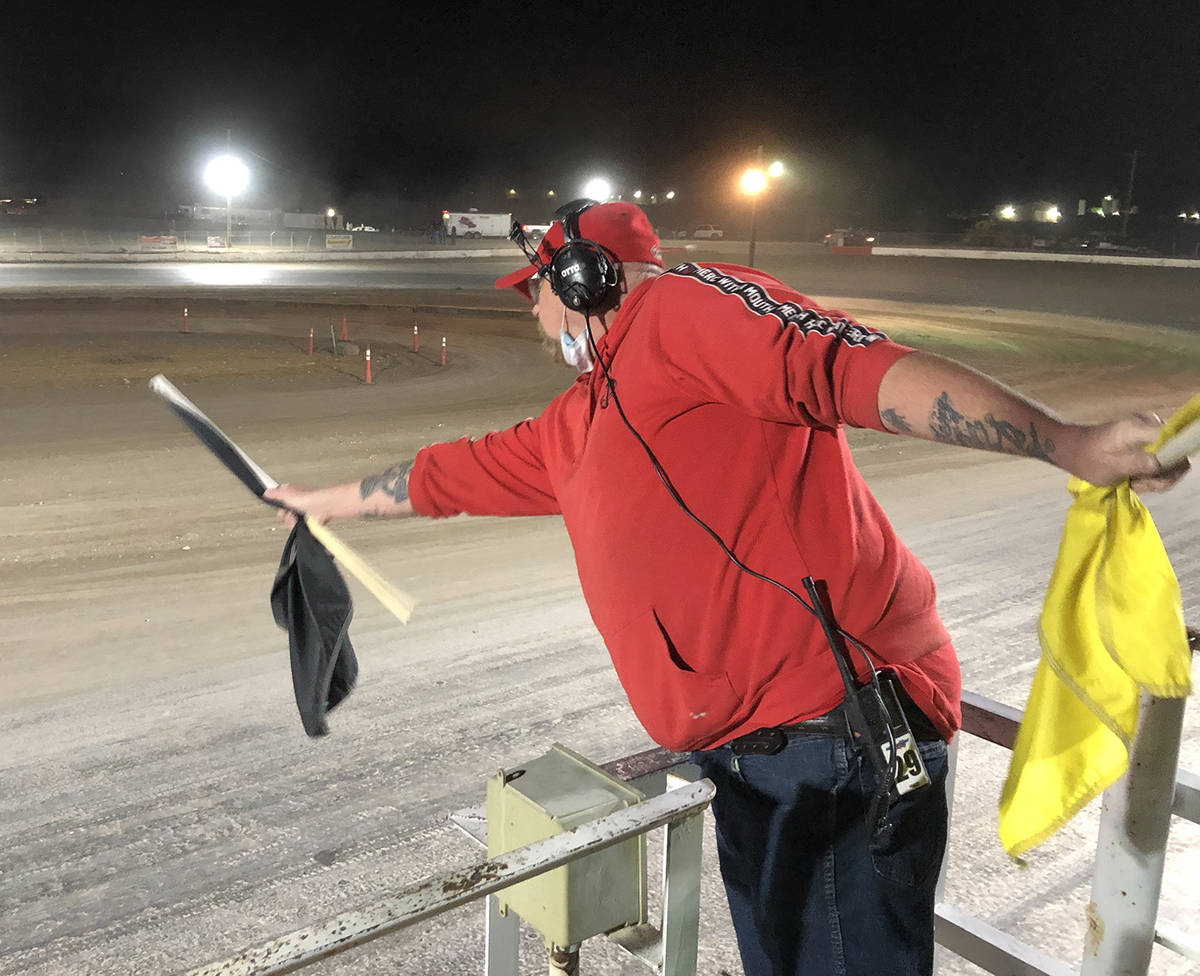 Tom Rysinski/Pahrump Valley Times When track officials decide a driver merits a warning for som ...