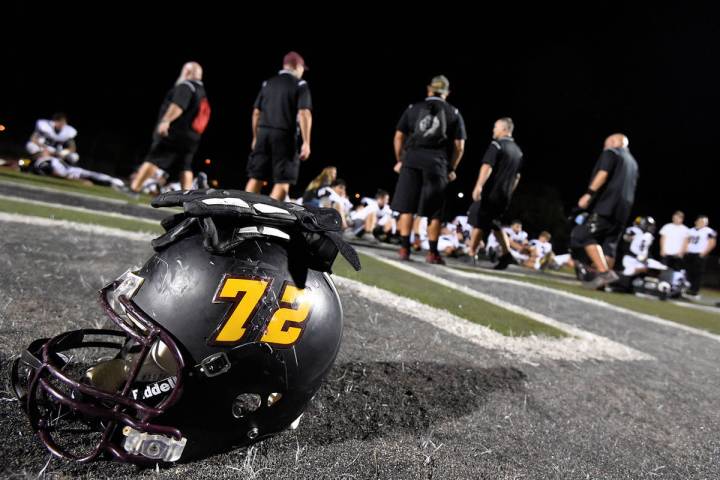 File photo Pahrump Valley High School football players and coaches should find out soon whether ...