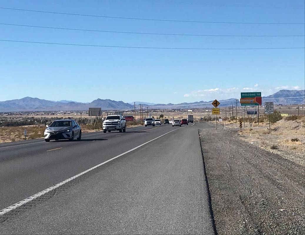 Robin Hebrock/Pahrump Valley Times Widening Highway 160 to four lanes between Mabes Street and ...