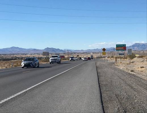 Robin Hebrock/Pahrump Valley Times Widening Highway 160 to four lanes between Mabes Street and ...