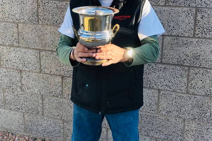 Lathan Dilger/Special to the Pahrump Valley Times Louie Escalante of Reno poses with his champi ...