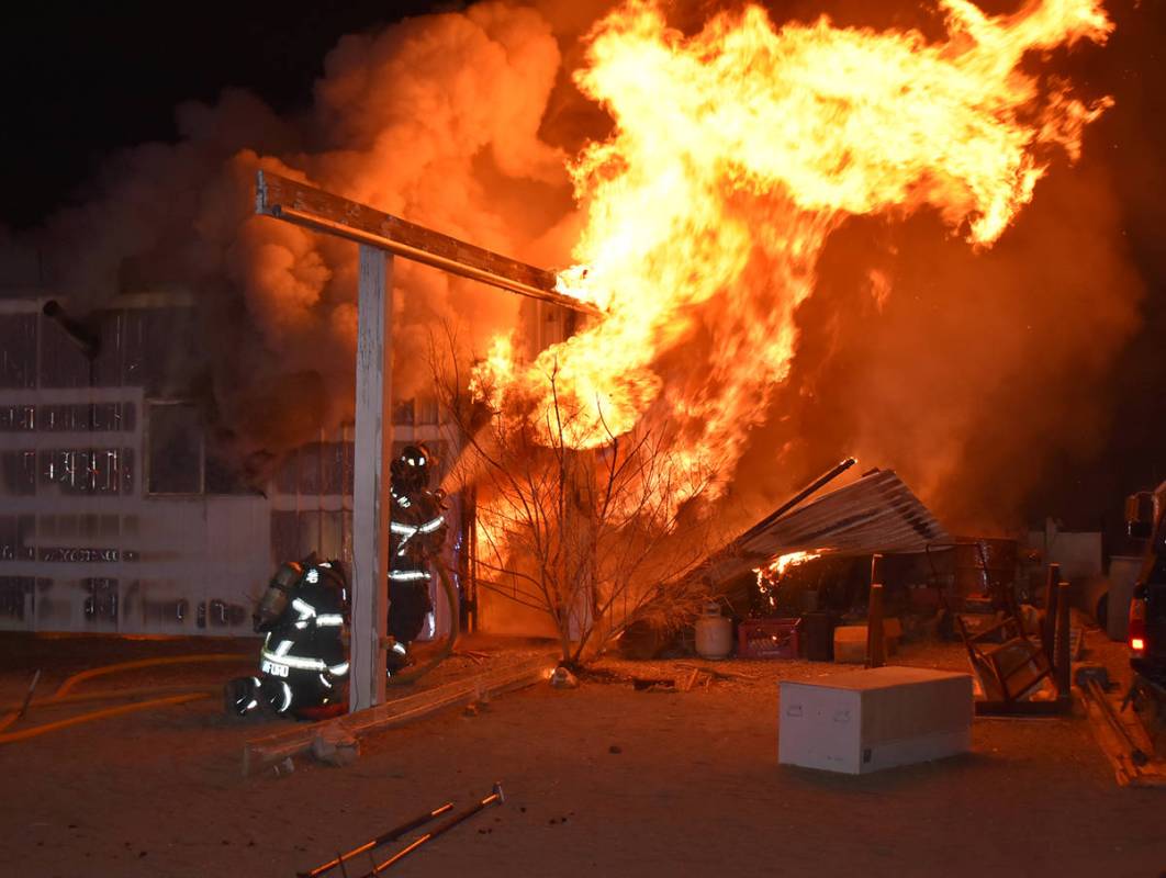 Special to the Pahrump Valley Times No injuries were reported following a structure fire on Sou ...