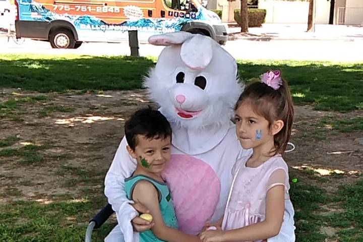 Selwyn Harris/Pahrump Valley Times This file photo from 2019 shows two youngsters with the East ...