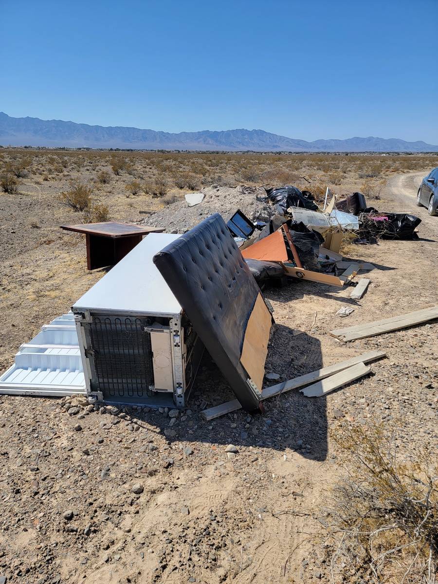 Tim Burke/Special to the Pahrump Valley Times We have a substantial illegal trash dumping probl ...