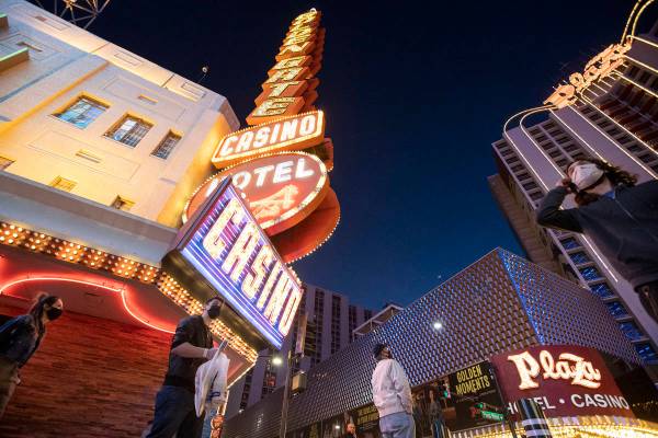 The Golden Gate hotel-casino in Las Vegas, on Tuesday, March 16, 2021. (Erik Verduzco/Las Vegas ...