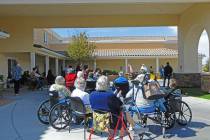 Robin Hebrock/Pahrump Valley Times Residents and staff at Inspirations Senior Living were joine ...