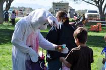 Selwyn Harris/Pahrump Valley Times In this file photo, the Easter Bunny can be seen handing out ...
