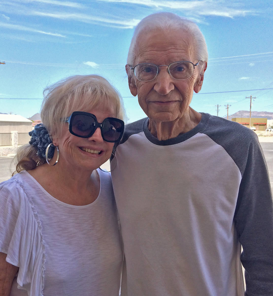 Robin Hebrock/Pahrump Valley Times Joetta Walsh is pictured with Pete Giordano, who brought the ...
