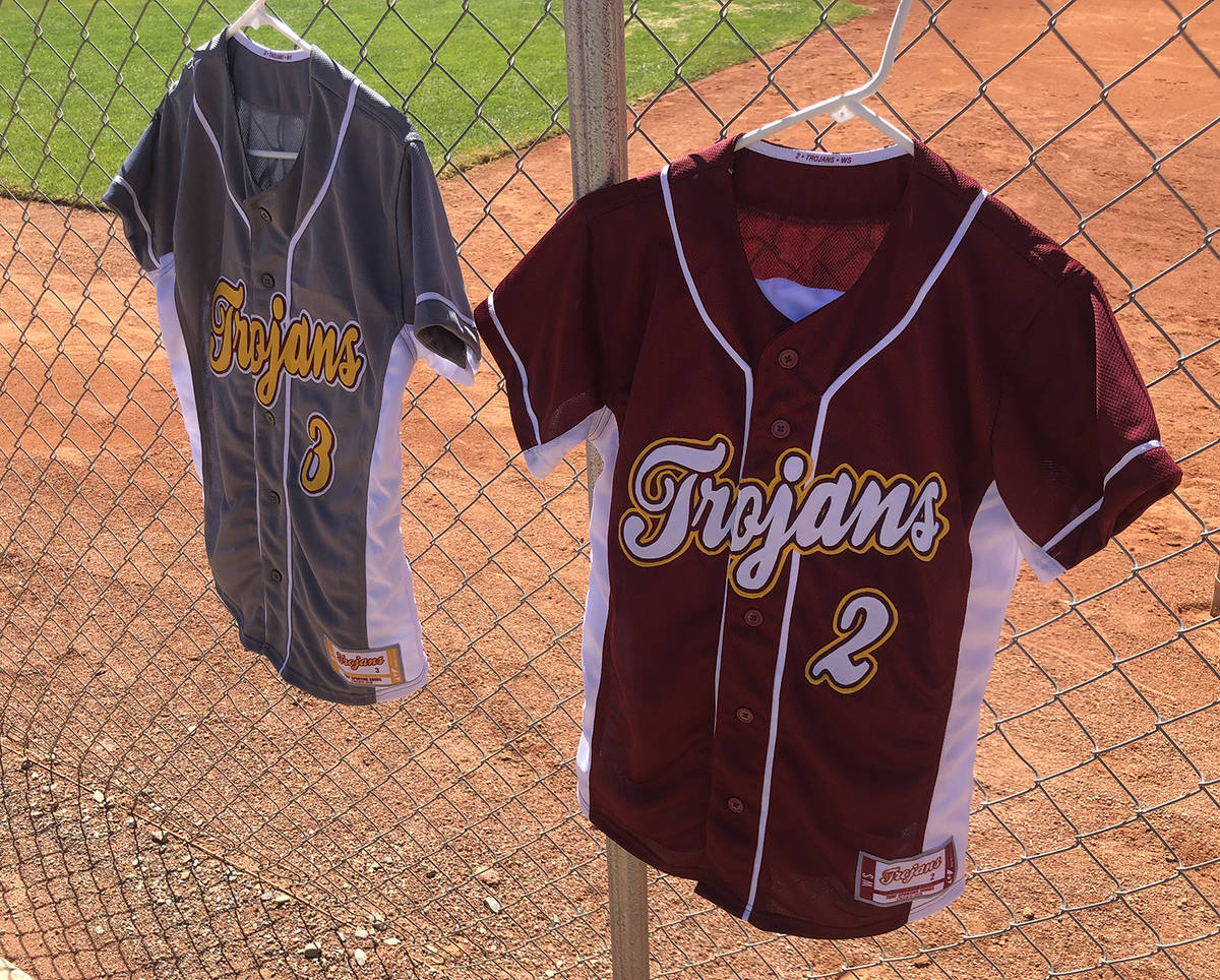 Tom Rysinski/Pahrump Valley Times New uniforms for the Pahrump Valley High School softball team ...