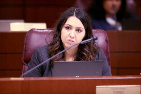 FILE--Assemblywoman Selena Torres, D-Las Vegas, listens to testimony during an Education Commit ...