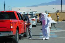 Robin Hebrock/Pahrump Valley Times The Community Easter Curbside Event took place Saturday, Apr ...