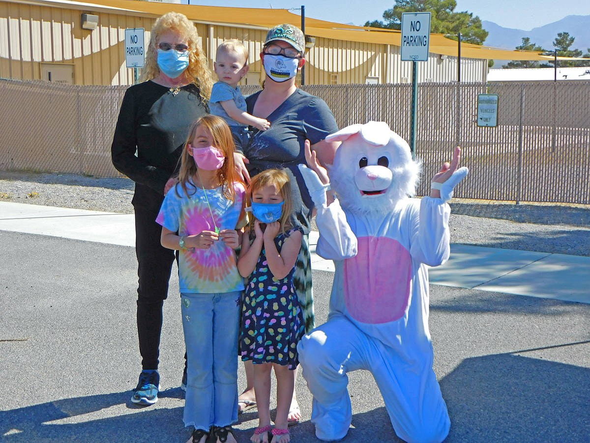 Robin Hebrock/Pahrump Valley Times The Easter Bunny was on hand for photos with Community Easte ...