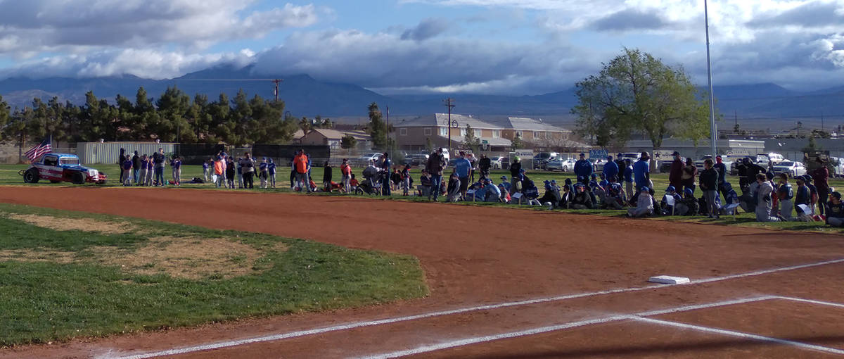 Nick Castro, Pahrump Valley Little League/Special to the Pahrump Valley Times Players gather on ...