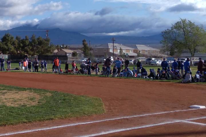 Nick Castro, Pahrump Valley Little League/Special to the Pahrump Valley Times Players gather on ...