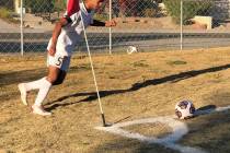 File photo Christopher Vega, shown taking a corner kick during a game last season against Del S ...