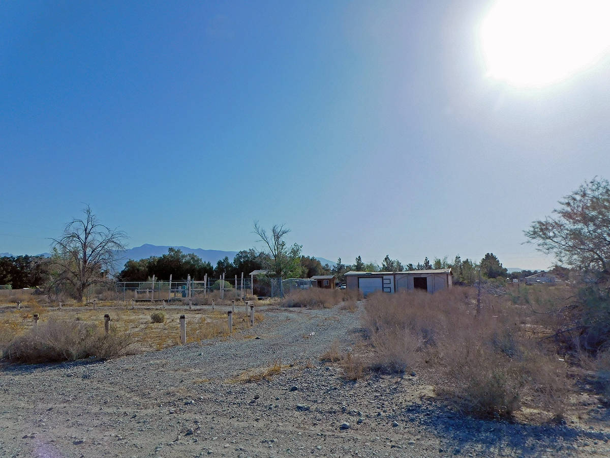 Robin Hebrock/Pahrump Valley Times Located at 7641 S. Arabian Way in Pahrump, the parcel shown ...