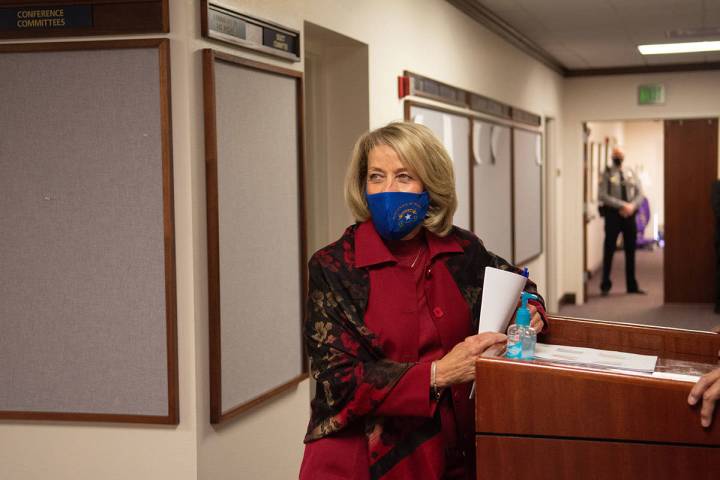 Nevada Secretary of State Barbara Cegavske on the first day of the 81st session of the Nevada L ...