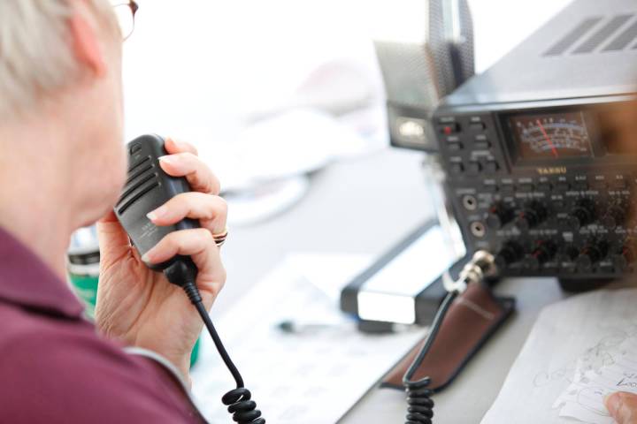 Chase Stevens/Las Vegas Review-Journal Rosemary "Rusty" Kalkofen attempts to make contact while ...