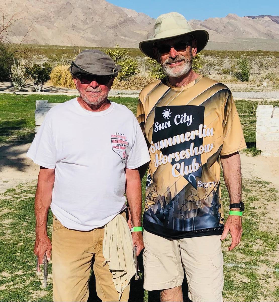 Lathan Dilger/Special to the Pahrump Valley Times Chuck Smith, left, and Scott Hardy finished s ...